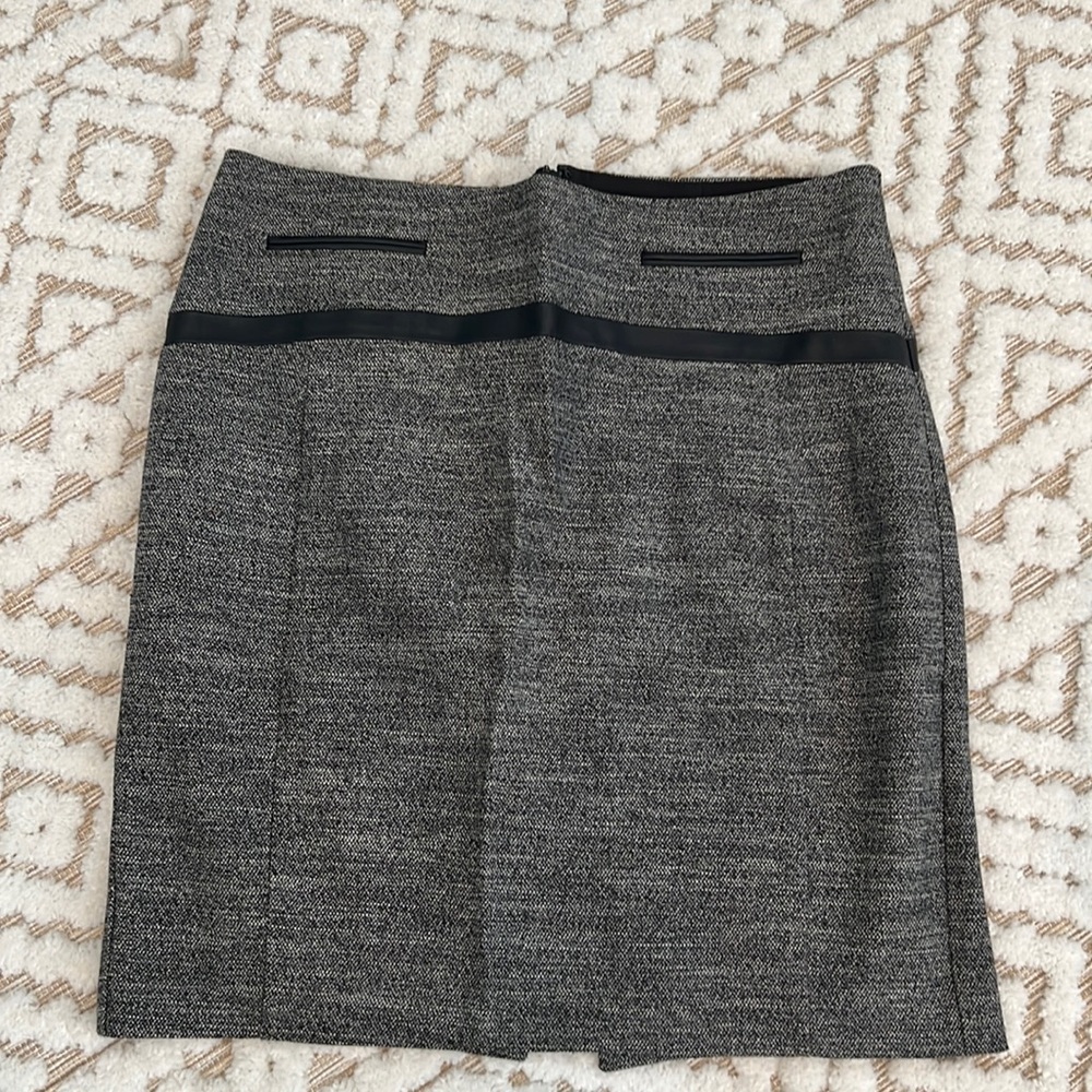 Express dress skirt with faux leather detailing